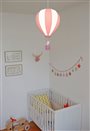 Luminaire suspension decoration chambre enfant MONTGOLFIÈRE ROSE 