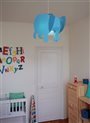 lampe lustre plafonnier suspension enfant bébé garçon Éléphant turquoise