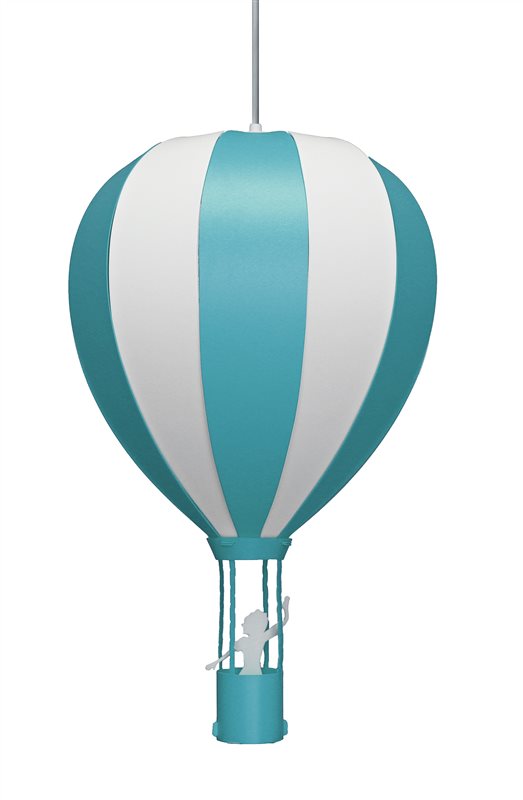 Turquoise hot air balloon hanging child s room