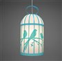 Kid's ceiling pendant TURQUOISE BIRD CAGE Lamp