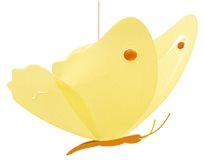 Lampe suspension enfant PAPILLON JAUNE ET ORANGE