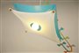 Lampe plafonnier suspension chambre enfant CERF-VOLANT BLEU TURQUOISE