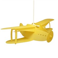 Children's pendant lamp PLANE YELLOW TROPICAL