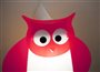 Lampe Applique murale enfant HIBOU FUSHIA