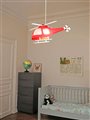 Lampe plafonnier suspension chambre enfant garçon HÉLICOPTÈRE ROUGE