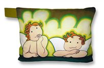 Petit Coussin de sieste LITTLE ANGELS VERT