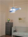 Lampe plafonnier suspension chambre enfant garçon HÉLICOPTÈRE BLEU