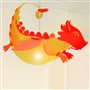 Lampe plafonnier suspension chambre d'enfant DRAGON Orange et Jaune