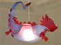 lampe plafonnier suspension enfant Dragon Bleu et Rouge