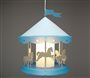 Lampe plafonnier suspension pour enfant MANÈGE TURQUOISE