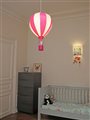 Lampe plafonnier suspension chambre enfant fille MONTGOLFIERE FUSHIA