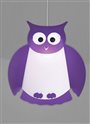 lampe plafonnier suspension pour enfant Hibou violet