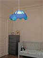 Lampe suspension pour chambre enfant VOITURE BLEUE ET TURQUOISE