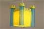 Lampe plafonnier suspension enfant CHÂTEAU-FORT GENÊT et TURQUOISE