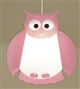 Lampe plafonnier suspension pour enfant fille HIBOU ROSE