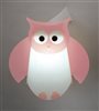 Applique murale chambre enfant HIBOU ROSE