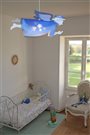 lampe suspension chambre enfant Ange bleu