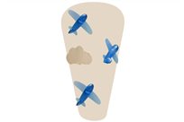 LITTLE PLANES wall lamp BLUE