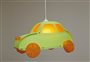 Lampe plafonnier suspension enfant garçon VOITURE VERT POMME ET ORANGE