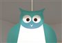 Zoom lampe plafonnier suspension pour enfant fille HIBOU Bleu Turquoise