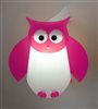 Applique murale enfant HIBOU FUSHIA