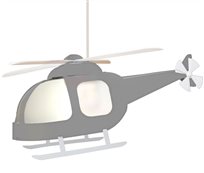 Lampe Suspension Enfant HÉLICOPTÈRE GRIS