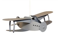 Lampe suspension enfant AVION GRIS