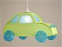 Lampe suspension enfant VOITURE VERT POMME ET TURQUOISE