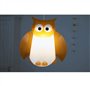 lampe lustre plafonnier suspension pour enfant Hibou orange