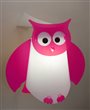 Applique murale chambre enfant HIBOU FUSHIA