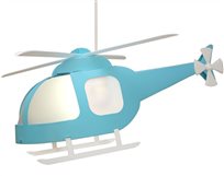 Lampe Suspension Enfant HÉLICOPTÈRE TURQUOISE