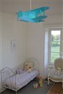 lampe suspension chambre d'enfant avion bleu turquoise