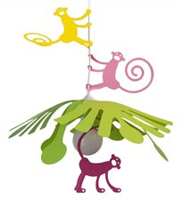 Lampe suspension enfant SINGES