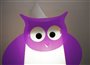 Lamp wall lamp for kids PURPLE OWL