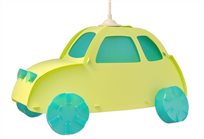 Lampe suspension enfant VOITURE VERT POMME ET TURQUOISE