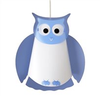 Lampe suspension enfant HIBOU BLEU