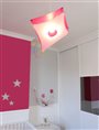 lampe suspension enfant Cerf-volant rose