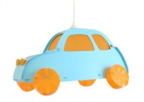 Lampe suspension enfant VOITURE TURQUOISE ET ORANGE