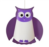 Lampe suspension enfant HIBOU VIOLET