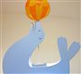 Lampe plafonnier suspension enfant OTARIE BLEUE ballon orange