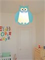 Lampe plafonnier suspension chambre enfant garçon HIBOU TURQUOISE