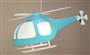 Lampe plafonnier suspension enfant garçon HÉLICOPTÈRE TURQUOISE