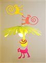 Lamp PINK MONKEYS ceiling light  