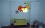 Luminaire suspension decoration chambre enfant DRAGON CITRON VERT ET ROUGE