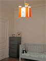 lampe plafonnier suspension chambre d'enfant Chateau-fort Blanc et Orange