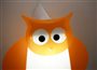 Lampe enfant Applique murale HIBOU ORANGE