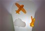 Kid's bedroom Wall lamp ORANGE LITTLE PLANES  Lamp 