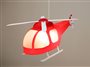 Lampe plafonnier suspension enfant garçon HÉLICOPTÈRE ROUGE