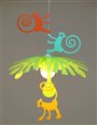 Kid's bedroom ceiling light LAGOON BLUE MONKEYS  Lamp 
