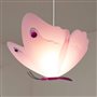 Lampe plafonnier suspension enfant fille PAPILLON rose et lilas